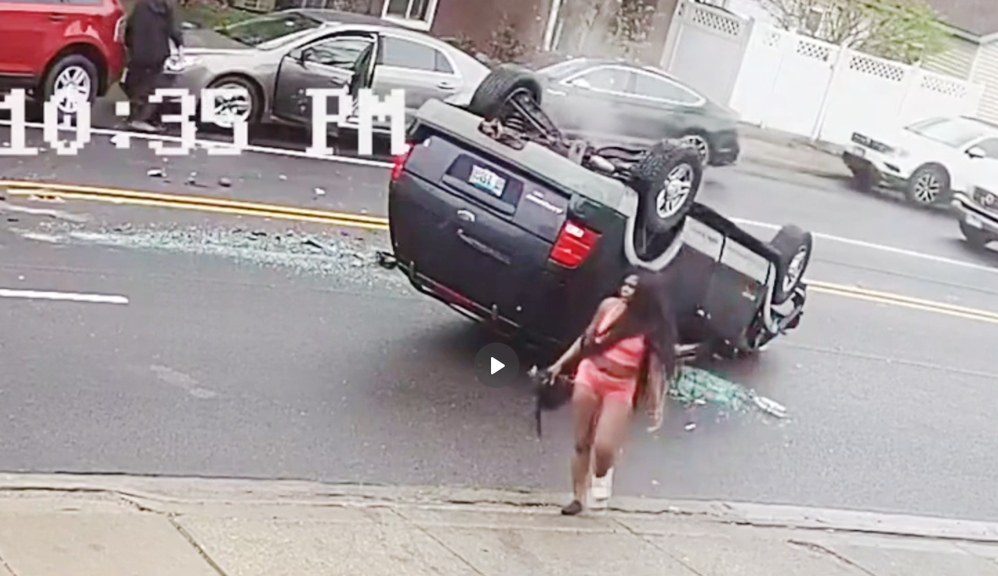 Woman arrested after argument at Thorntons ends in rollover crash